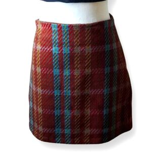 Gilli Tartan Print Super Soft Lined Mini Skirt